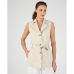 Veste - saharienne mlange lin sans manches