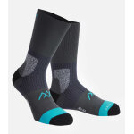 Cimalp chaussettes double peau anti - ampoules trekking x2 - long - anthracite / menthe 36 / 38 - marche ...