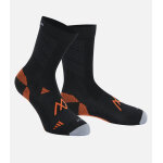 Cimalp chaussettes de trail avec laine m�rinos - tige haute femme - homme run high - noir 36 / 38 - randonn�e ...