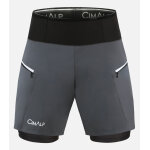 Cimalp short de trail avec ceinture multi - poches homme aoste - gris xl - trail running & ultra