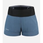 Cimalp short de trail avec cuissard ultra l�ger et ceinture mutlipoches femme restonica - bleu gris 2xs ...