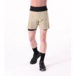 Cimalp short de trail avec cuissard ultra l�ger et ceinture mutlipoches homme lavaredo - beige xl - trail ...
