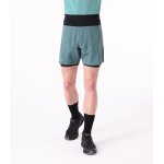 Cimalp short de trail avec cuissard ultra l�ger et ceinture mutlipoches homme lavaredo - vert canard ...