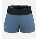 Cimalp short de trail ultra lger et 2en1 femme restonica - bleu gris 2xs - trail running & ultra
