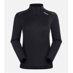 Cimalp sweat technique chaud & stretch  col zipp femme teillon - noir xs - randonne hivernale - trail ...