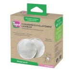 6 coussinets d'allaitement lavables en viscose de bambou et coton