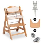 Beta + newborn set - chaise haute en bois + accessoires + transat 3 en 1