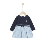 Bleu ballerine robe manches longues bi - mati�re