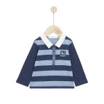 Bleu ch�teau polo manches longues