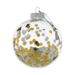 Boule de nol empreinte confetti