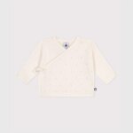 Brassi�re b�b� cache - c?ur ajour�e en tricot laine et coton