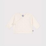 Brassi�re b�b� cache - c?ur ajour�e en tricot laine et coton