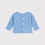Cardigan b�b� tricot point mousse en coton