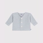 Cardigan b�b� tricot point mousse en coton