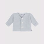 Cardigan b�b� tricot point mousse en coton