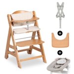 Beta + newborn set - chaise haute en bois + accessoires + transat