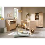 Chambre azur trio : lit b�b� �volutif 70x140 + commode + armoire