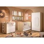 Chambre basile : trio lit �volutif + commode 3 tiroirs + armoire 2 portes