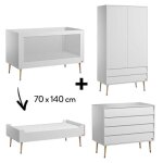 Chambre bosque new : 1 lit 70 x140 cm + 1 commode + 1 armoire
