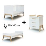 Chambre canaille duo: lit �volutif b�b� 70x140 + commode