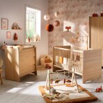 Chambre cannelle duo : lit b�b� �volutif 70x140 + commode