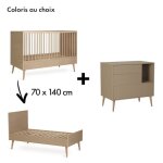 Chambre cocoon : lit b�b� �volutif 70x140 + commode