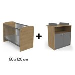 Chambre gabin duo : lit b�b� 60 x 120 + commode
