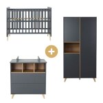 Chambre loft : lit b�b� 60x120 + armoire + commode
