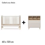 Chambre loft : lit b�b� 60x120 + commode