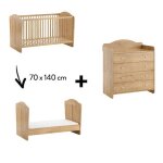 Chambre megeve : lit 70x140 + commode avec plan  langer