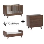 Chambre mid2 : lit b�b� �volutif 70 x 140 cm + commode