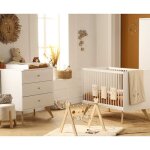 Chambre nacrea duo : lit b�b� 60 x 120 cm + commode