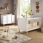 Chambre paloma : lit b�b� 70x140 �volutif + commode