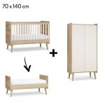 Chambre vintage fresh : lit �volutif b�b� 70x140 + armoire 2 portes