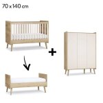 Chambre vintage fresh : lit �volutif b�b� 70x140 + armoire 3 portes