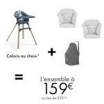 Offre clikk : chaise + 2 coussins + sac de transport � 159? au lieu de 255, 90?