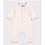 Combinaison b�b� longue en tricot de coton ajour�