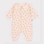 Combinaison en coton � col imprim� fleuri