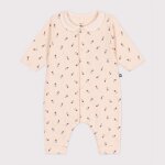 Combinaison en coton � col imprim� fleuri