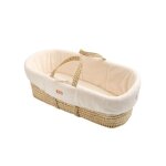 Couffin b�b� en fibres naturelles avec habillage sherpa petit chou