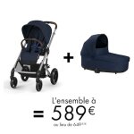 Offre cybex : poussette balios + nacelle ocean blue � 589? au lieu de 649, 85 ?