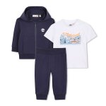 Ensemble b�b� cardigan � capuche + tee - shirt + pantalon de jogging.