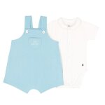 Ensemble salopette et body en coton