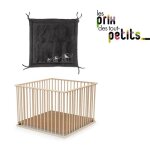 Tout l'quipement pour l'veil de votre bb  petit prix : parc en bois + tapis