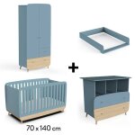 Firmiana lit b�b� 70 x 140 cm �volutif + commode + plan � langer + armoire