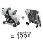 Offre formula baby x william kent 1733 : poussette tandem + habillage pluie  199?