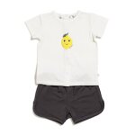 Hello yellow ensemble short b�b� + t - shirt b�b�