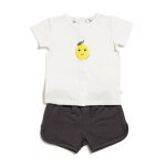 Hello yellow ensemble short b�b� + t - shirt b�b�