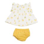 Hello yellow ensemble tunique b�b� et bloomer