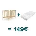 Lit en bois 60x120 + matelas + al�se = 149?